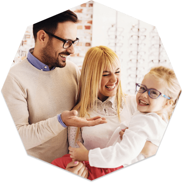 Happy family father and daughter wearing glasses Happy family father and daughter wearing glasses