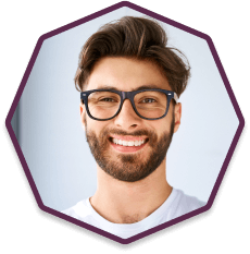 Man wearing glasses from Insight Eyecare