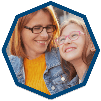 Mother and daughter wearing glasses from Insight